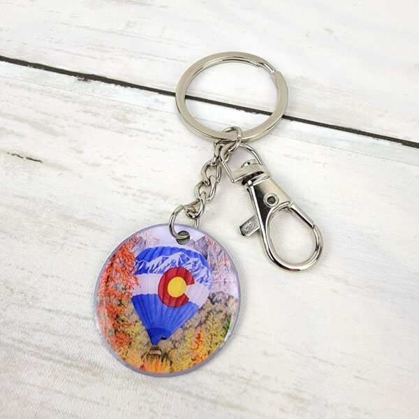 "Colorado Balloon" Metal Keychain