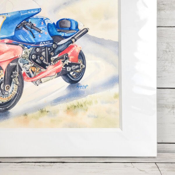 "Britten" Motorcycle Art Print - Image 2