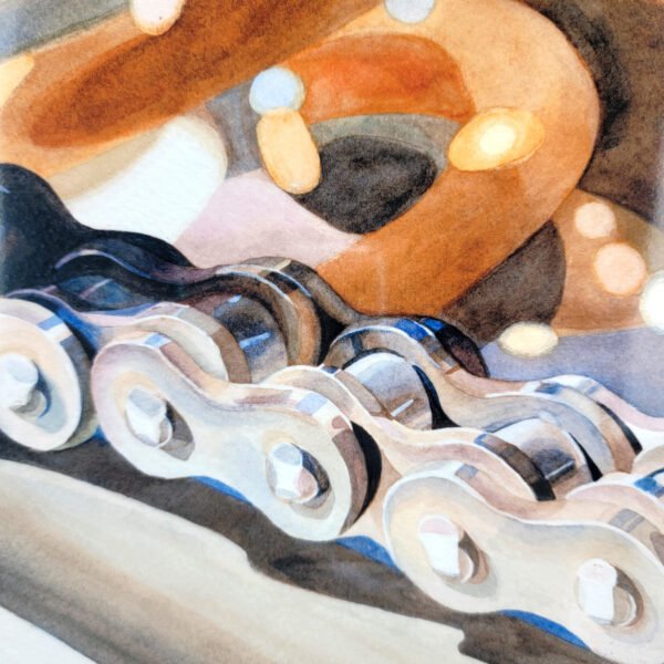 "Chain" Motorcycle Art Print - Image 3