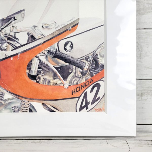 "Honda" Motorcycle Art Print - Image 2