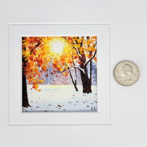 "Autumn's First Snow" Miniature Landscape