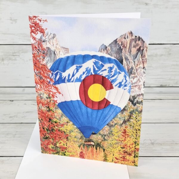 "CO Balloon" Single Notecard