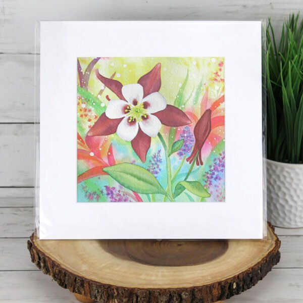 "Maroon" Columbine Print