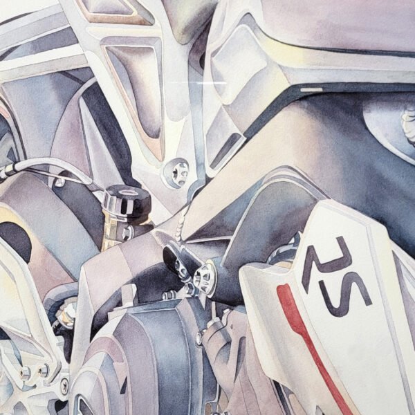"2018 Triumph Street Triple" Original Watercolor Painting - Image 3