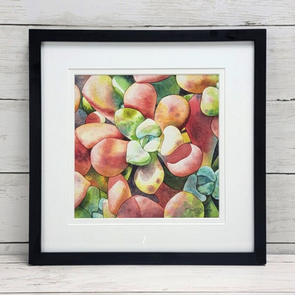 "Crimson & Jade" Framed Print