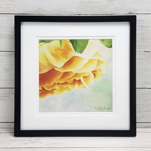 "Golden Bloom" Framed Print