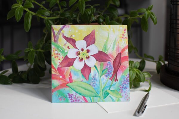 "Columbines" Notecard Set - Image 2