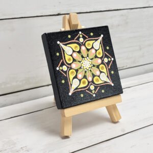 "Solar Harmony" Mini Mandala Painting - Image 2