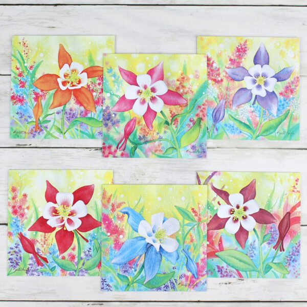 "Columbines" Notecard Set