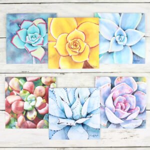 "Succulent" Notecard Set