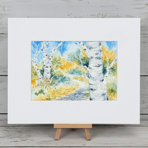 "Aspen Grove 2" Original Watercolor Painting