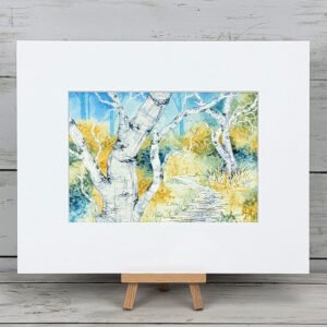 "Aspen Grove 3" Original Watercolor Painting