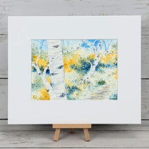 "Aspen Grove 4" Original Watercolor Painting