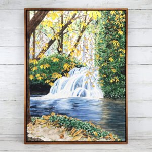 "Autumn Waterfall" Original Watercolor Painting