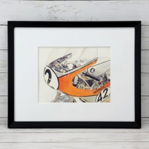 "1963 Honda CR93" Original Watercolor Painting