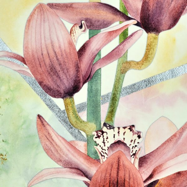 "Orchid" Original Watercolor Painting - Image 4