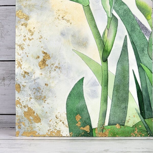 "Pink Iris" Original Watercolor Painting - Image 2