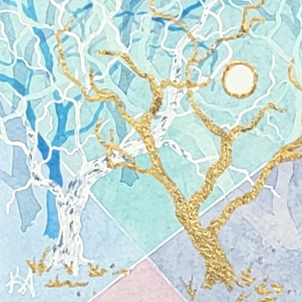"Soft Glow 1" Original Watercolor Painting - Image 2