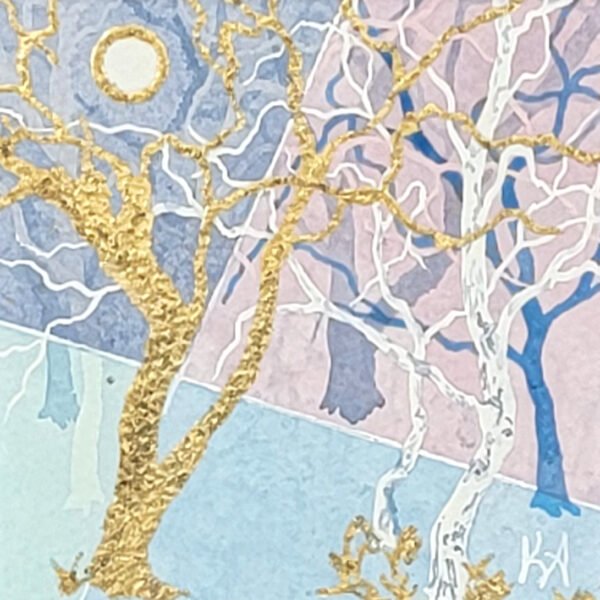 "Soft Glow 2" Original Watercolor Painting - Image 2