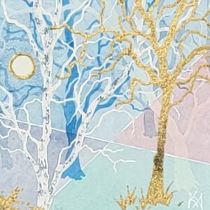"Soft Glow 6" Original Watercolor Painting - Image 2