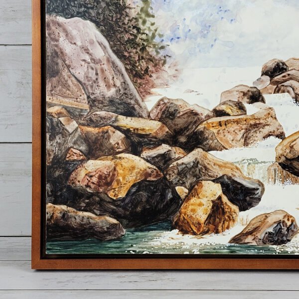 "Stone Rapids" Original Watercolor Painting - Image 2