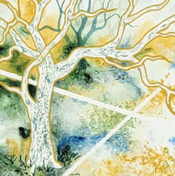"Tree of Imagination 1" Original Watercolor Painting - Image 2