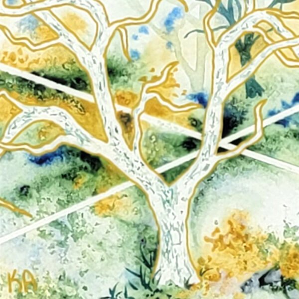 "Tree of Imagination 6" Original Watercolor Painting - Image 2