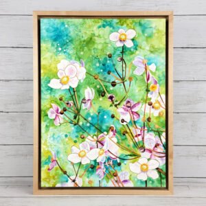 "Vibrant Wildflowers" Original Alcohol Ink Painting