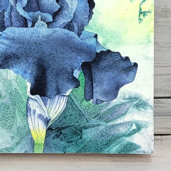 "Blue Iris" Original Watercolor Painting - Image 2
