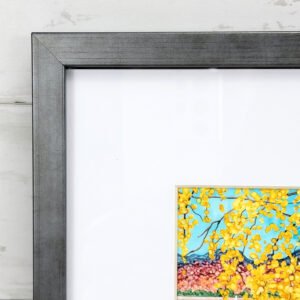 "Fall Aspens" Original Alcohol Ink Painting - Image 2