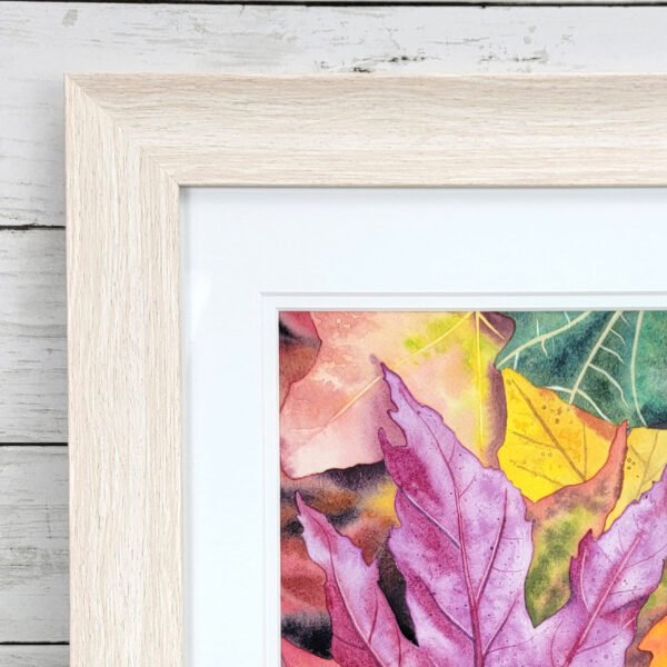 "Fall Leaves" Original Watercolor Painting - Image 2