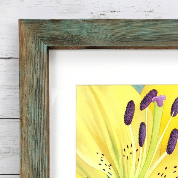 "Yellow Lily" Original Watercolor Painting - Image 2