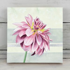 "Pink Dahlia" Original Watercolor Painting