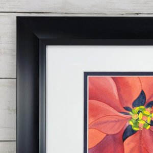 "Poinsettia" Original Watercolor Painting - Image 2