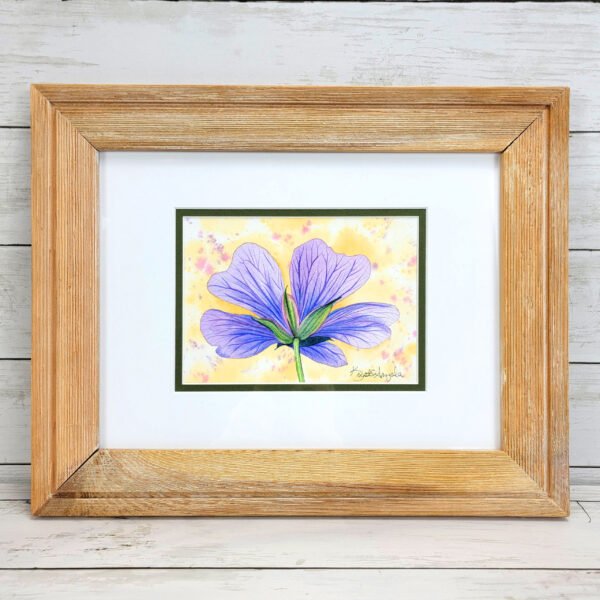 "Purple Flower" Original Watercolor Painting
