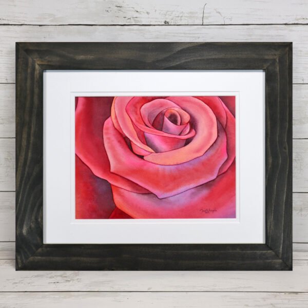 "Velvet Red" Original Watercolor Painting