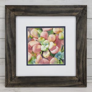 "Crimson & Jade" Original Watercolor Painting