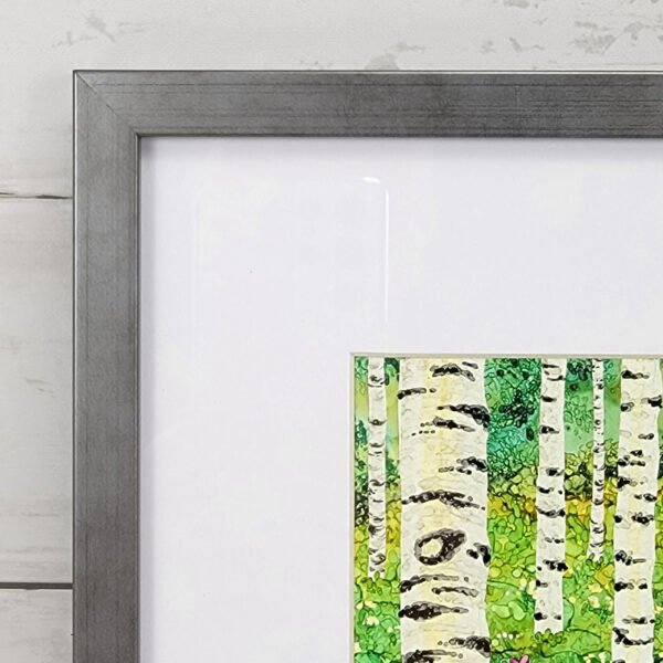 "Woodland Aspens" Original Alcohol Ink Painting - Image 2