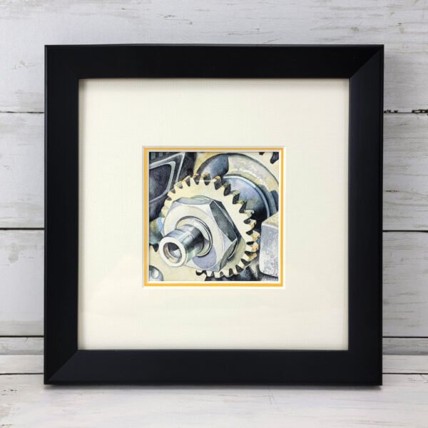 "Drive Gears" Mini Moto Original Watercolor Painting