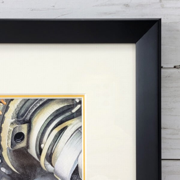 "Camshaft" Mini Moto Original Watercolor Painting - Image 2