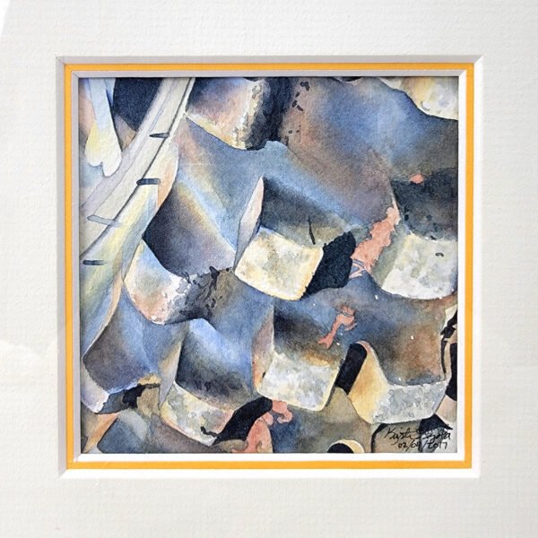 "Tire" Mini Moto Original Watercolor Painting - Image 3