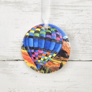 "Blue Balloon" 3 inch Ceramic Art Ornament
