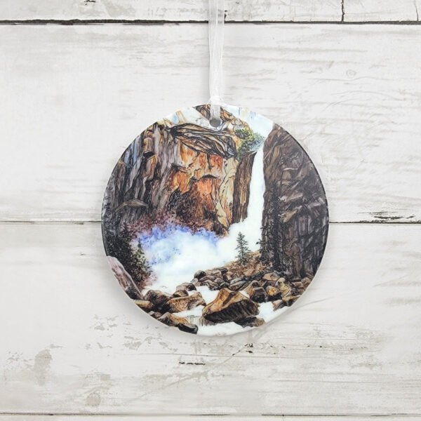 "Stone Rapids" 4 inch Ceramic Art Ornament