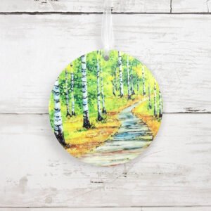 "Yellow Aspens" 4 inch Ceramic Art Ornament