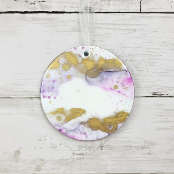 "Abstract 1" 4 inch Ceramic Disk Ornament