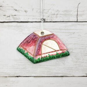 "Tent 1" Hand Formed Ceramic Ornament