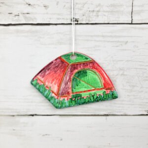 "Tent 4" Hand Formed Ceramic Ornament
