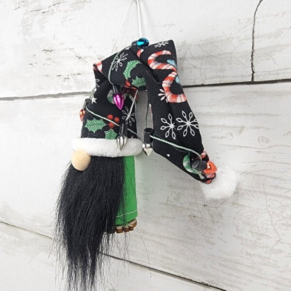 "Candy Cane 3" Gnome Ornament - Image 2