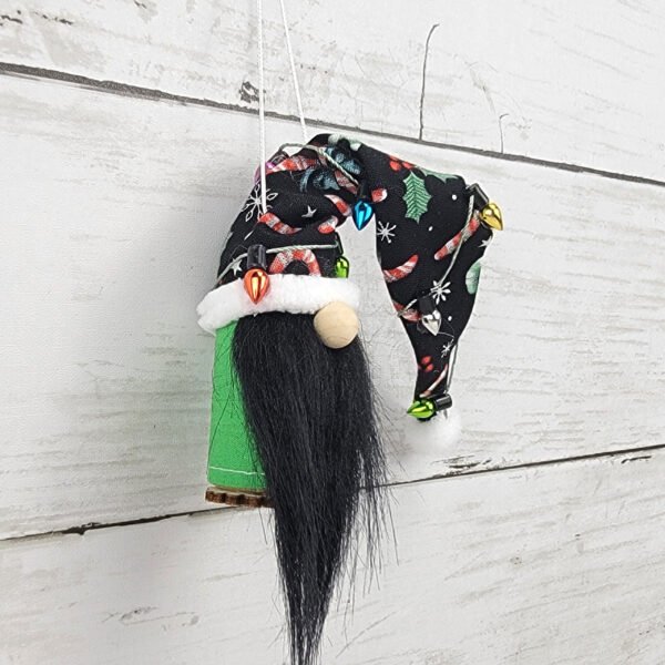"Candy Cane 4" Gnome Ornament - Image 3