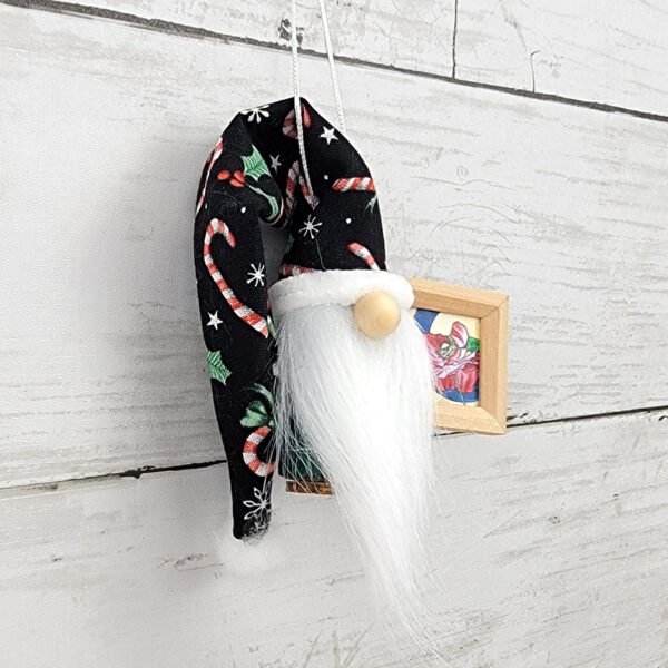 "Candy Cane 5" Gnome Ornament - Image 3